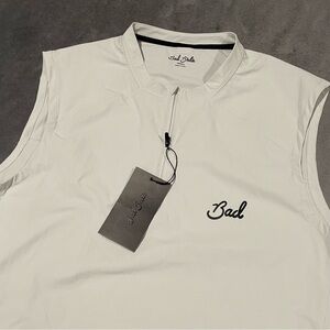 Bad Birdie Vest Men Glacier Grey Golf Lightweight Performance Sleeveless 1/4 Zip